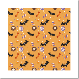 Bats Candy Lolly Pop Halloween Fun Cute Spooky Posters and Art